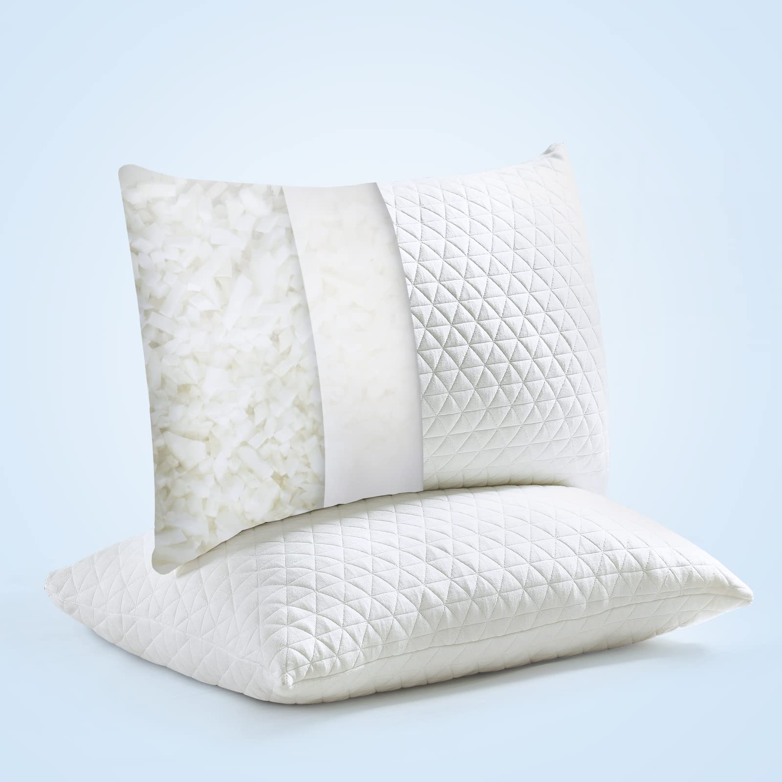 Bamboo Memory Foam Pillows (1- or 2-Pack) | J&V Textiles