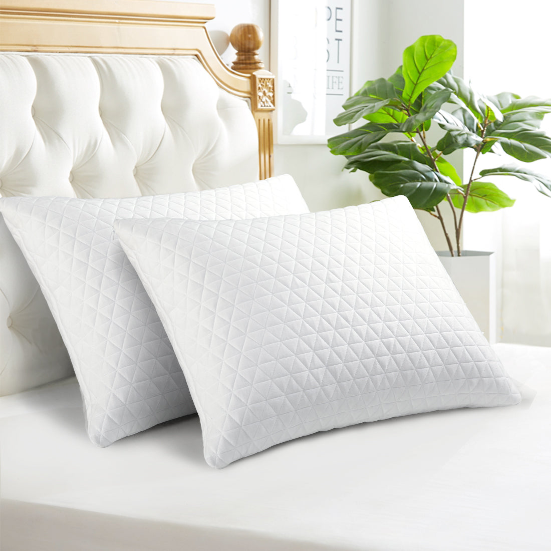 Shredded Memory Foam Pillows for Sleeping,Bed Pillows Queen Size